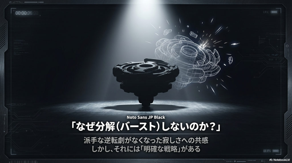 分解しない寂しさよりも明確な戦略を優先したベイブレードXの設計思想とコンセプト。