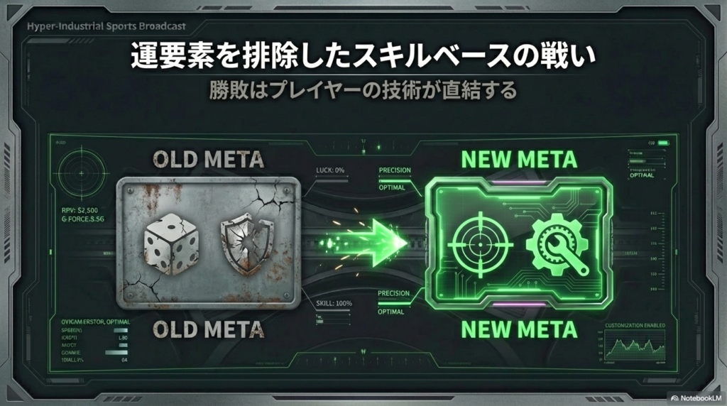 運要素が強かった旧メタから技術が直結する新メタへの移行とスキル100パーセントの戦い。