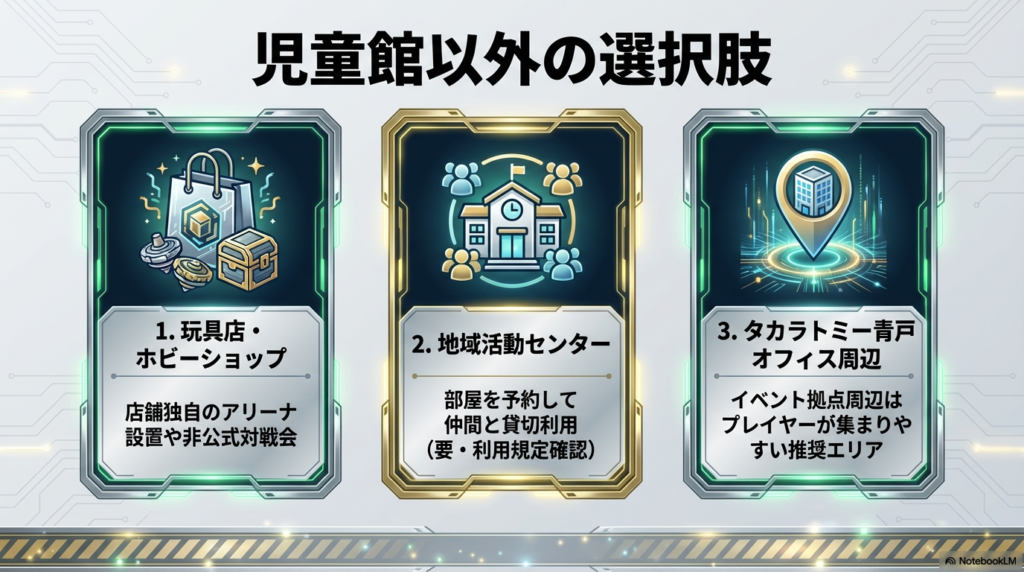 児童館以外のベイブレード遊び場マップ 玩具店やタカラトミー青戸オフィス周辺など児童館以外の対戦スポット