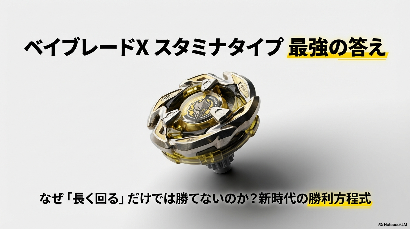 金色に輝くベイブレードXのスタミナタイプ最強改造イメージ