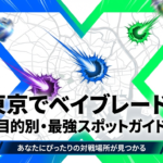 「東京でベイブレード！」というタイトルと「目的別・最強スポットガイド」というサブタイトルが書かれた、記事の表紙画像