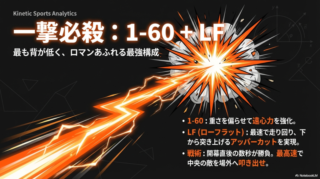 背を一番低くできるパーツを組み合わせ、猛スピードで走り回って下から突き上げるアッパーカットで一撃必殺を狙う改造方法です。