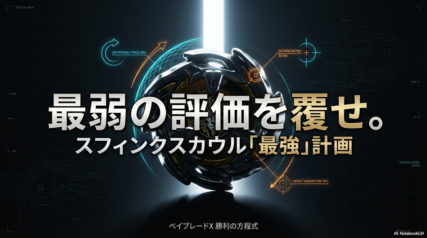 スフィンクスカウルの最弱という評価をくつがえし、最強のカスタマイズを見つけるための計画を示すタイトル画像です。